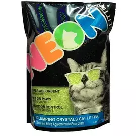 Наполнитель Neon Litter комкующийся силикагелевый для кошек (1,8 кг, Зеленый)