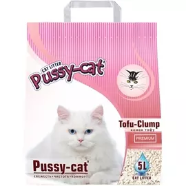 Наполнитель Pussy-Cat Premium Tofu-Clump комкующийся растительный для кошек (5 л (3 кг))