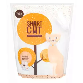 Наполнитель Smart Cat силикагелевый с ароматом Белый мускус для кошек (7,6 л (3,32 кг))