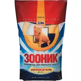 Наполнитель Зооник впитывающий силикагелевый для кошек (20 л (9,5 кг))