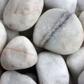 Натуральный грунт UDeco Stream White Белая галька для аквариумов, 30-50 мм (2 л)