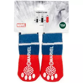 Носки Triol Marvel Капитан Америка для собак (S, Синий и красный)