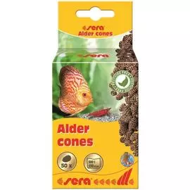 Ольховые шишки Sera Alder cones для снижения pH-уровня воды в аквариуме (50 шт)