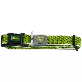Ошейник Hunter Hilo Vario Basic сетчатый текстиль, лайм для собак (40-60 см, Лайм)