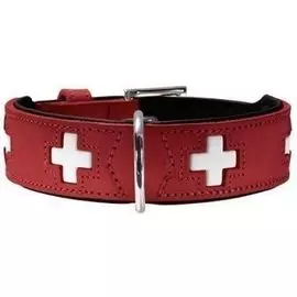 Ошейник Hunter Swiss для собак (47-54 см, Красный и черный)