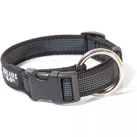 Ошейник Julius-K9 Color &amp; Gray черно-серый для собак (39-65 см, 2,5 см, Черно-серый)