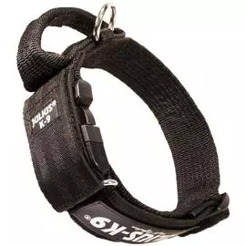 Ошейник Julius-K9 Color &amp; Gray закрытая ручка, скрытый локер черный для собак (47-67 см, 5 см, Черный)