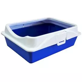 Лоток Zooexpress 11130 Rich с рамкой на защелках для кошек (41 х 30 х 14 см, В заказе будет случайный цвет)