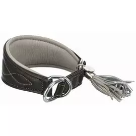 Ошейник Trixie Active Comfort черно-серый для борзых (XS: 21-26 см х 40 мм, Черный/Серый)