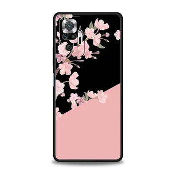 Чехол для телефона с золотыми буквами и цветами для Xiaomi Redmi Note 13 12 5G 9S 9 8 10 11 Pro 4G 9T 13C 12C 10C 9C 9A 7 Pro, силиконовый чехол Redmi Note 11Pro