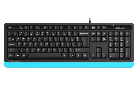 Клавиатура проводная A4Tech Fstyler FKS10, мембранная, USB, черный/синий (FKS10 BLUE)
