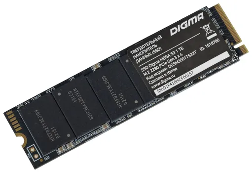 Твердотельный накопитель (SSD) Digma 1Tb MEGA S3, 2280, M.2, NVMe (DGSM3001TS33T)