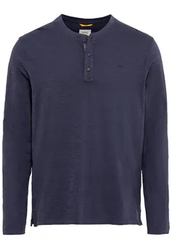 Лонгслив Camel Active Henleyshirt aus nachhaltigem Organic Cotton, темно синий