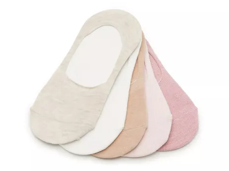 Прокладки Steve Madden Heathered No Show - 5 шт., бежевый/белый/сиреневый