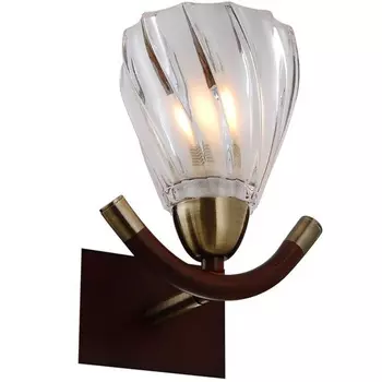 Настенное бра N-Light N-Light 407 407-01-51ABW antique brass + walnut