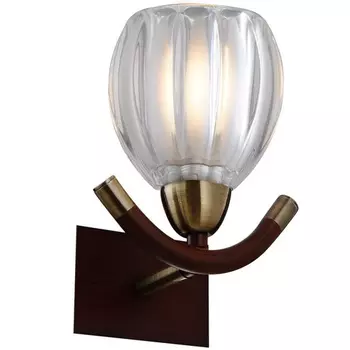 Настенное бра N-Light N-Light 407 407-01-51ABWBB antique brass + walnut