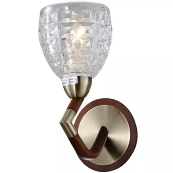 Настенное бра N-Light N-Light 412 412-01-51ABW antique brass + walnut