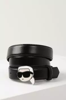 Ремень кожаный с логотипом Karl Lagerfeld