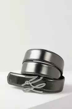 Ремень кожаный с логотипом Karl Lagerfeld
