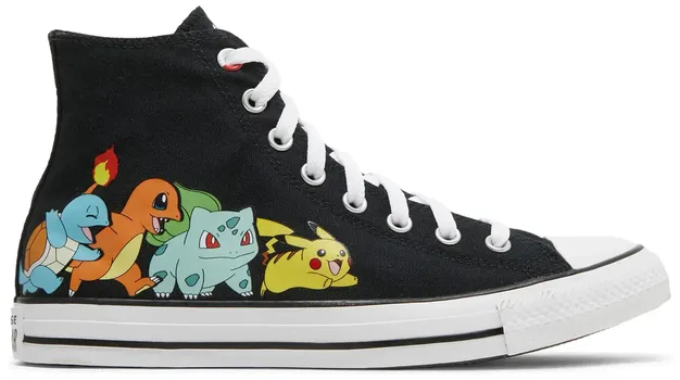 Кроссовки Converse Pokemon x Chuck Taylor All Star High First Partners, черный