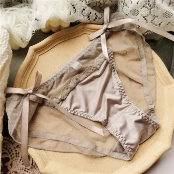 Pure Desire милые длинные ноги ледяной шелк кружево кружевная сетка сексуальное женское нижнее белье с низкой талией One Size белый