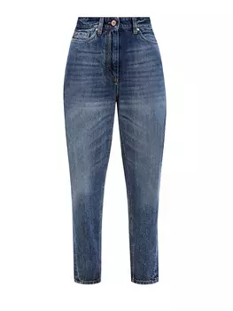 Джинсы Tapered Leg из денима Authentic с ювелирной вставкой