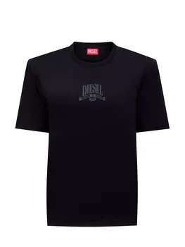 Футболка из мерсеризованного хлопка с принтом Denim Division