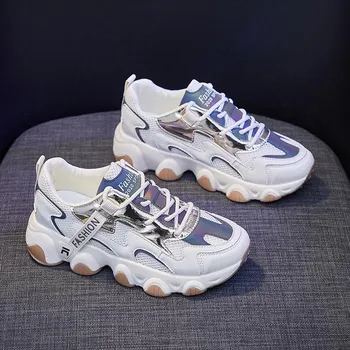 Fashion Casual Sports Shoes Women s Sneakers Mesh Breathable Jogging Shoes Travel Shoes 35 розовый