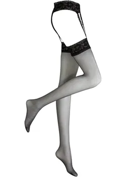 Чулки+бретели 20ден Bpc Bonprix Collection, черный