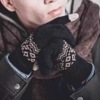 Перчатки для сенсорного экрана Friend Only Touch Screen Warm Velvet Gloves Чёрные 3040017
