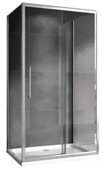 Душевой угол-ограждение «Abber» Schwarzer Diamant AG30140H-S60-S60 140/60 прямоугольный прозрачный/хром без поддона