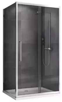 Душевой угол-ограждение «Abber» Schwarzer Diamant AG30150H-S50 150/50 прямоугольный прозрачный/хром без поддона универсальный