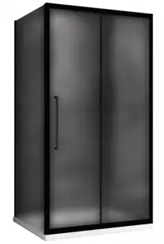 Душевой угол-ограждение «Abber» Schwarzer Diamant AG30160BMH-S100BM 160/100 прямоугольный матовый/чёрный без поддона