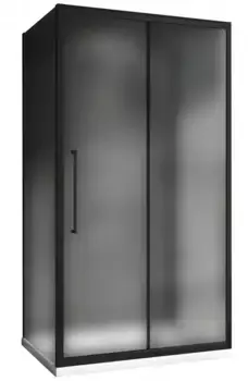 Душевой угол-ограждение «Abber» Schwarzer Diamant AG30170BMH-S100BM-S100BM 170/100 прямоугольный матовый/чёрный без поддона