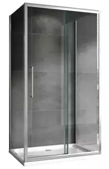 Душевой угол-ограждение «Abber» Schwarzer Diamant AG30170H-S80-S80 170/80 прямоугольный прозрачный/хром без поддона