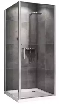 Душевой угол-ограждение «Abber» Sonnenstrand AG04080-S100 80/100 прямоугольный прозрачный/хром без поддона универсальный