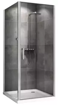 Душевой угол-ограждение «Abber» Sonnenstrand AG04090-S80 90/80 прямоугольный прозрачный/хром без поддона универсальный