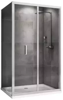 Душевой угол-ограждение «Abber» Sonnenstrand AG07090-S80 90/80 прямоугольный прозрачный/хром без поддона универсальный