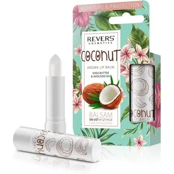 Revers Kiss Длительный увлажняющий бальзам для губ с кокосом, Revers Cosmetics