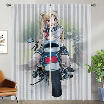 Элегантные шторы для комнаты, 2 шт., шторы Bakuon, украшение на Хэллоуин, домашний интерьер, шторы для камеры, оконная занавеска, перегородка W50xH70cmx2pcs-CL
