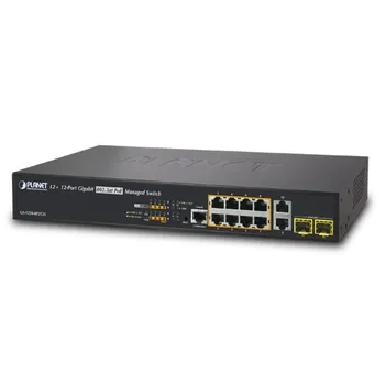 Коммутатор PoE Planet GS-5220-8P2T2S управляемый, IPv4/IPv6 L2+/L4 8xGE 802.3at High Power PoE + 2x1