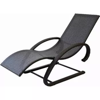 Шезлонг-качалка Ницца 155x73x86 см полиротанг коричневый
