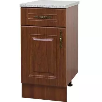 Шкаф напольный "Орех" с 1 ящиком 40x86x60 см, ЛДСП, цвет орех