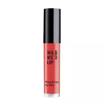 MAKE UP FACTORY Блеск для губ, 40 вкусный арбуз / Plump & Care Gloss 4 мл