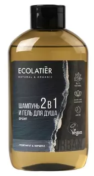 Мужской гель для душа и шампунь Ecolatier