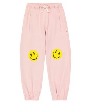 Спортивные брюки из хлопкового джерси Palm Angels Kids, розовый