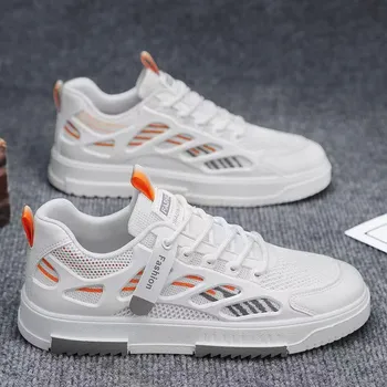Fashion Casual Board Shoes 2024 Men s Summer New Shoes Versatile Little White Shoes Men s Fashion Anti Slip Chunky Sneakers 39 бежевый