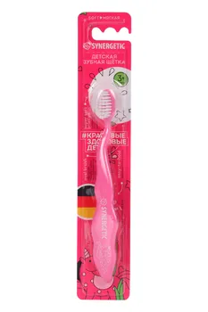 З/щетка SYNERGETIC Comfort Delab мягкая детская розовая