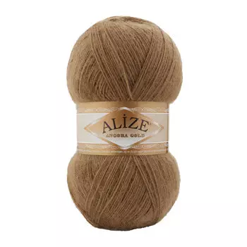 Пряжа ALIZE 'Angora Gold' 100гр. 550м (80%акр, 20%шерсть) ТУ (466 тёмно-бежевый)