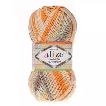 Пряжа ALIZE 'COTTON GOLD PLUS MULTI COLOR' 100гр. 200м (55% Xлопок - 45% Aкрил) (52176 секционный)